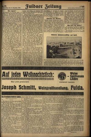 Dritte Ausgabe vom Donnerstag, den 12. Dezember 1929.