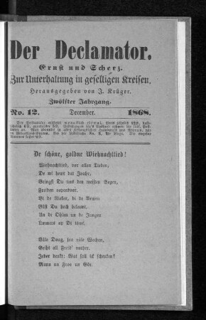 De schöne, goldne Wiehnachttied!