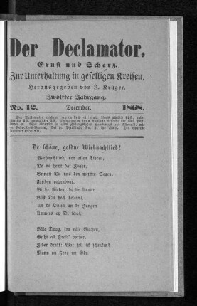 De schöne, goldne Wiehnachttied!