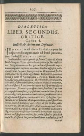 Liber Secundus Critice. Caput I. - XXIV. Appendix.