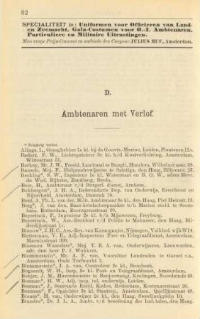 D. Ambtenaren met verlof