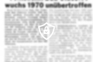 Volksbank Bad Oldesloe wuchs 1970 unübertroffen