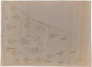 Garten Dedi, Fürth-Oberführberg: Lageplan mit Baumbestand, Höhenplan 1:200