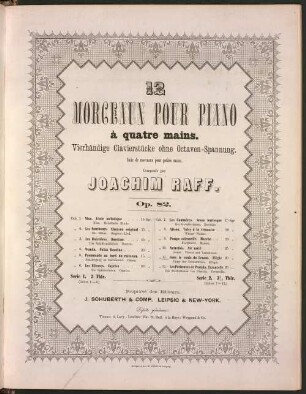 12 Morceaux : pour pianoforte à 4 ms. ; suite de morceaux pour petites mains ; op. 82, 11. Sous le saule du Levant : Elégie. - Pl.-Nr. 4006. - 15 S.