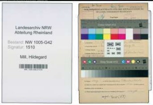 Entnazifizierung Hildegard Mill , geb. 07.02.1905 ()