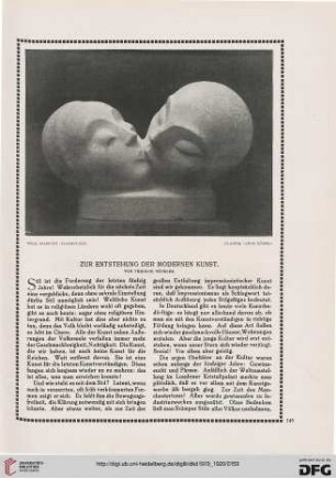 Zur Entstehung der Modernen Kunst