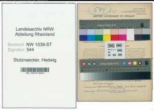 Entnazifizierung Hedwig Stutznaecker , geb. 19.11.1898 (Diakonisse)