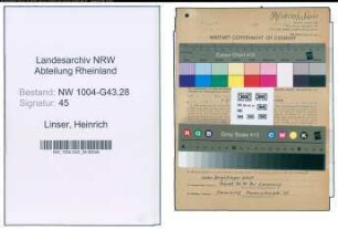 Entnazifizierung Heinrich Linser , geb. 25.04.1905 (Arbeiter)