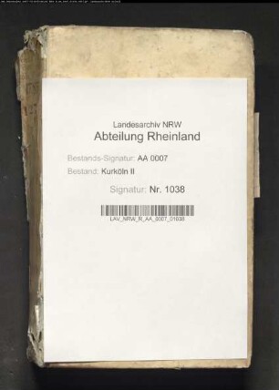 Verhandlungen des Landtags 1783 Februar-April zu Bonn; Protokollauszug des 1783 Juli zu Recklinghausen gehaltenen vestischen Landtags