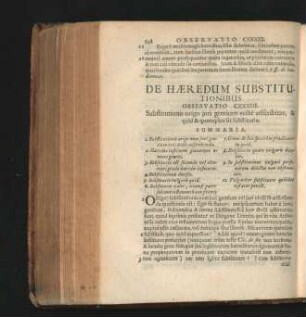 De Haeredum Substitutionibus. Obseravtio CXXXIII. - CXLV.