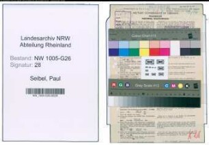 Entnazifizierung Paul Seibel , geb. 24.04.1903 (Bankdirektor)