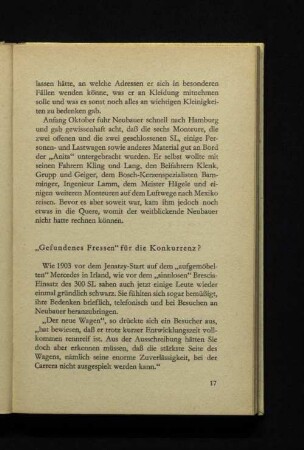 "Gefundenes Fressen" für die Konkurrenz ?
