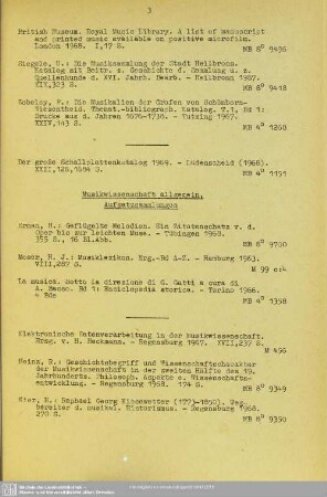 Musikwissenschaft allgemein, Aufsatzsammlungen