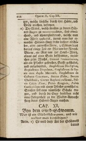 Cap. XII. Von dem Glied-Schwamm.