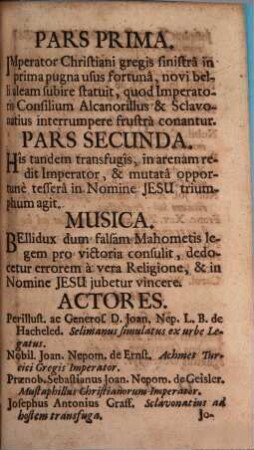 Jesus Victrix in bello : Tessera Drama