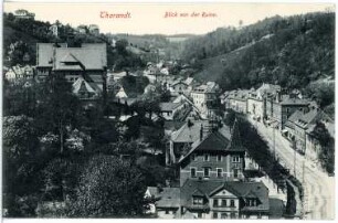 Tharandt. Blick auf Tharandt von der Ruine