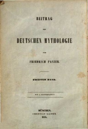 Bayerische Sagen und Bräuche : Beitrag zur deutschen Mythologie, 2. Band