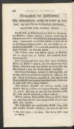 Verzeichnüß der Hülfsmittel