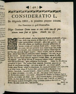 411-419, CONSIDERATIO L. De diligendi DEO, & proximo propter DEUM.