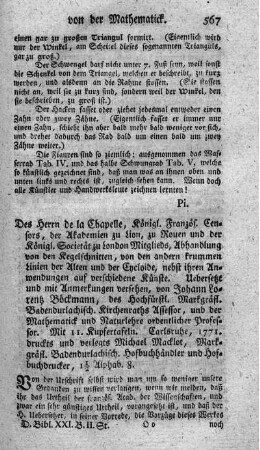 Abhandlung von den Kegelschnitten, von den andern krummen Linien der Alten und der Cycloide.