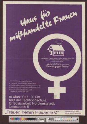 Haus für misshandelte Frauen : Veranstaltung zum Thema "Gewalt gegen Frauen