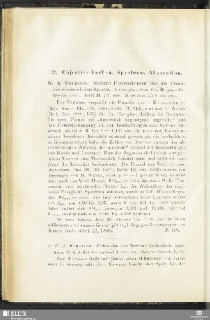 12. Objective Farben. Spectrum. Absorption