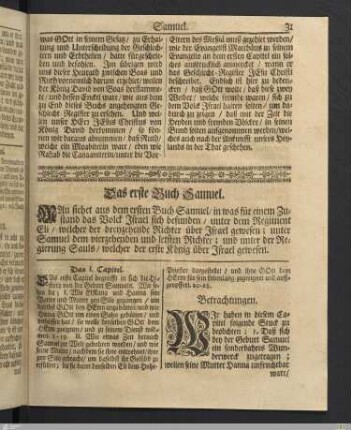 Das erste Buch Samuel.