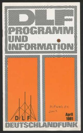 Programm: Deutschlandfunk April 1981