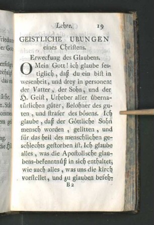 GEISTLICHE UBUNGEN eines Christens.