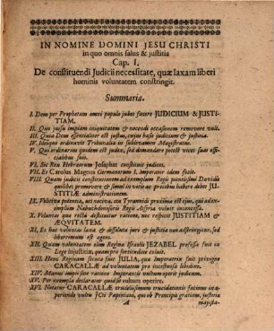Seria & Pia Tractatio Judici[i] & Justitiae Sive Theologico-Juridica Norma De Bene Constituendo Judicio. Et Legitime Administranda Justitia