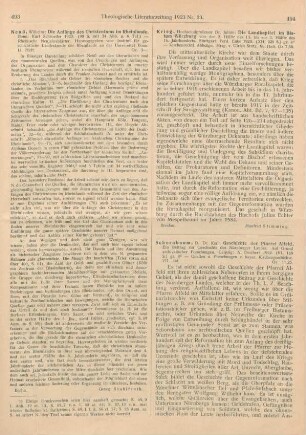 494-495 [Rezension] Schornbaum, Karl, Geschichte der Pfarrei Alfeld