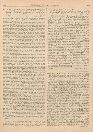 494-495 [Rezension] Schornbaum, Karl, Geschichte der Pfarrei Alfeld
