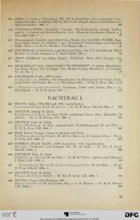 Nachtrag I. (Nr. 441-462)