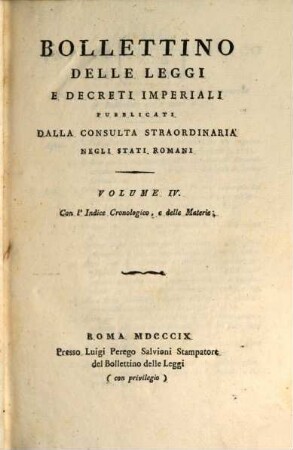 Bollettino delle leggi e decreti imperiali, 4. 1809