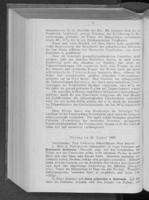 Sitzung am 24. Januar 1893.