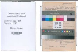 Entnazifizierung Maria Buens , geb. 08.03.1902 ()