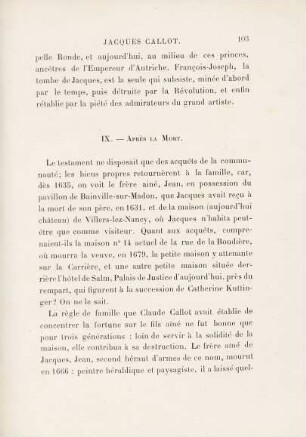 IX. - Après la mort