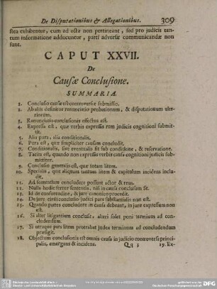 Caput XXVII. De Causae Conclusione