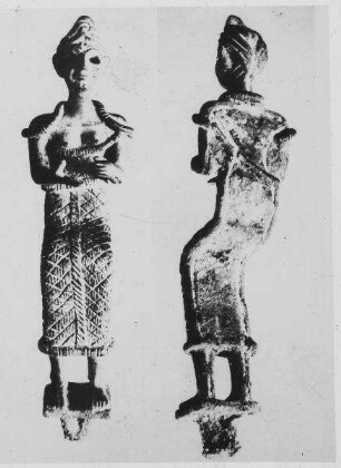 Götterstatuette, Ras Schamra, hurritisch, 19./18. Jh. [Ras esch-schamra]
