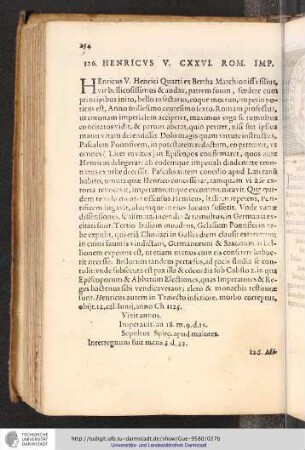126. Henricus V. CXXVI. Rom. Imp.