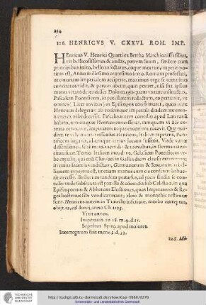 126. Henricus V. CXXVI. Rom. Imp.