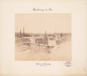 Kanalisierung der Oder Schleuse, Krappitz: Bauarbeiten