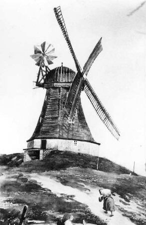 Jerichow. Mühle Wiere, Holländermühle, Bild, Repro