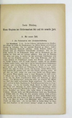 I. Die Reformation oder Kirchenverbesserung