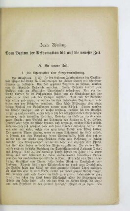 I. Die Reformation oder Kirchenverbesserung