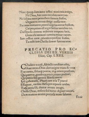 Precatio Pro Ecclesia Dei Ex Verbis Esaiae ...
