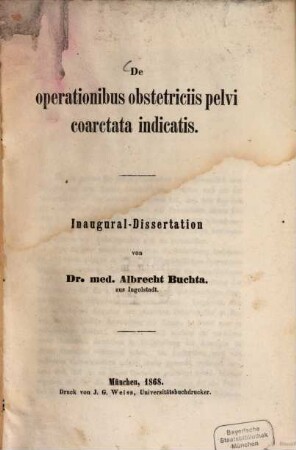 De operationibus obstetriciis pelvi coarctata indicatis