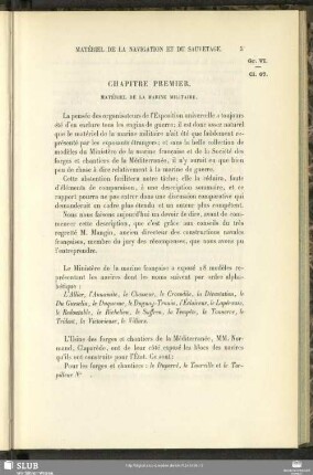 Chapitre Premier. Matériel De La Marine Militaire