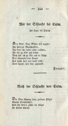 Vor der Schlacht bei Culm.