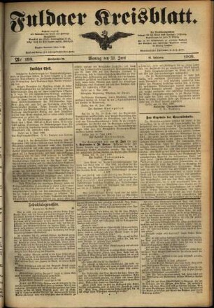 Ausgabe vom Montag, den 21. Juni 1909.